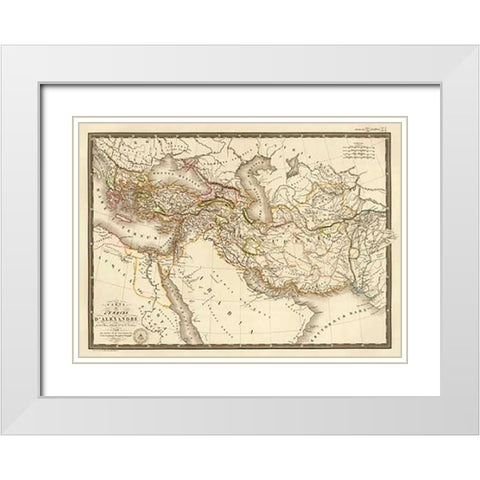 LEmpire dAlexandre, 1822 White Modern Wood Framed Art Print with Double Matting by Brue, Adrien Hubert