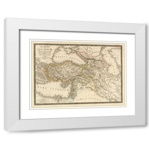 Asie-Mineure, Armenie, Syrie, Mesopotamie, Caucase, 1822 White Modern Wood Framed Art Print with Double Matting by Brue, Adrien Hubert