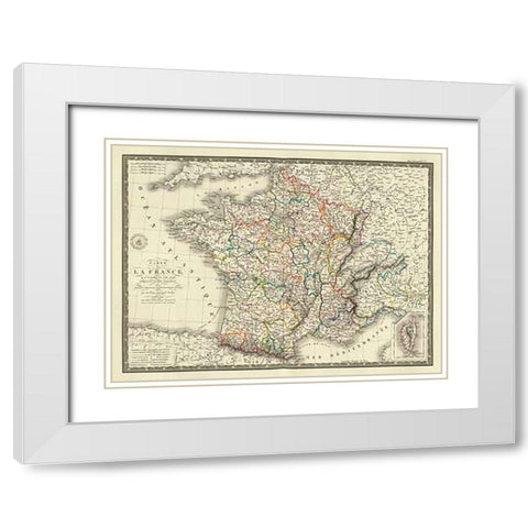 France a lepoque de 1789 White Modern Wood Framed Art Print with Double Matting by Brue, Adrien Hubert