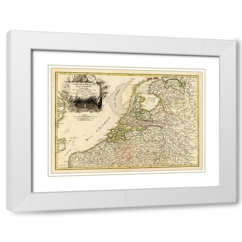 Pays Bas septentrionale, 1780 White Modern Wood Framed Art Print with Double Matting by Janvier, Jean