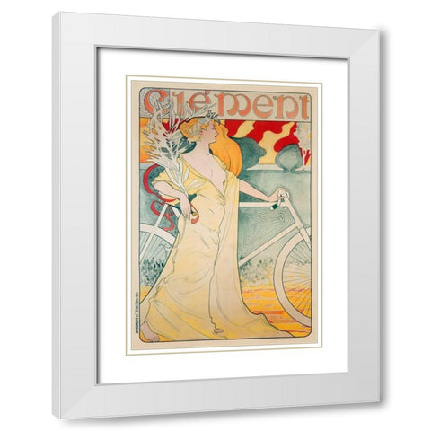 Clement White Modern Wood Framed Art Print with Double Matting by Unknown