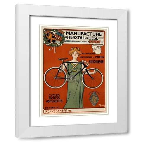 Manufacture dâ€™Herstal White Modern Wood Framed Art Print with Double Matting by Grim