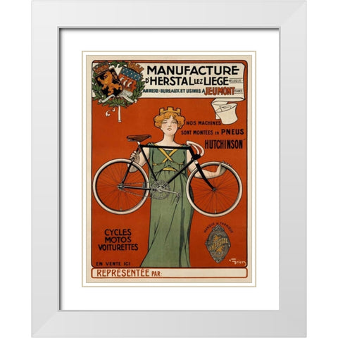 Manufacture dâ€™Herstal White Modern Wood Framed Art Print with Double Matting by Grim