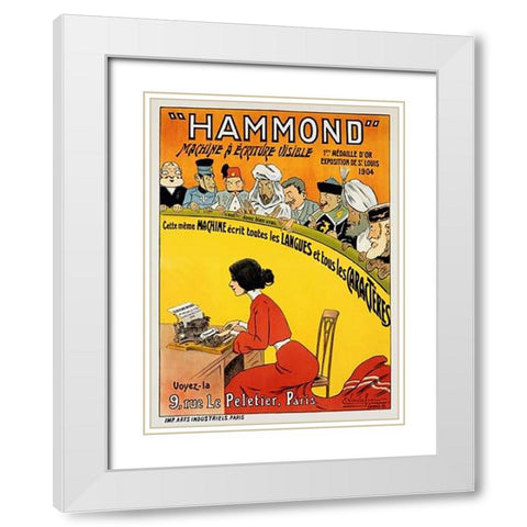 Hammond White Modern Wood Framed Art Print with Double Matting by Vavasseur, Eugene