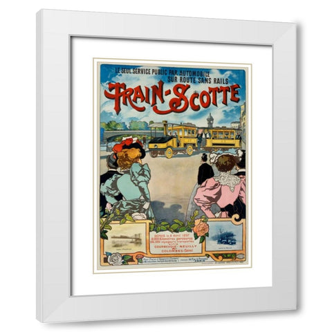 Train-Scotte White Modern Wood Framed Art Print with Double Matting by Gray, H.