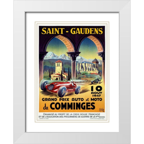 Saint-Gaudens/Grend Prix du Comminges White Modern Wood Framed Art Print with Double Matting by Briche
