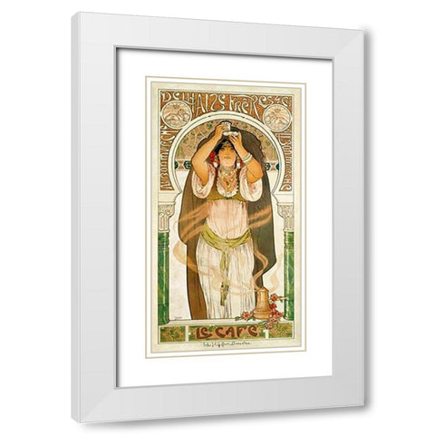 Delhaize Freres White Modern Wood Framed Art Print with Double Matting by Hamner