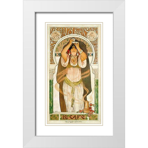 Delhaize Freres White Modern Wood Framed Art Print with Double Matting by Hamner