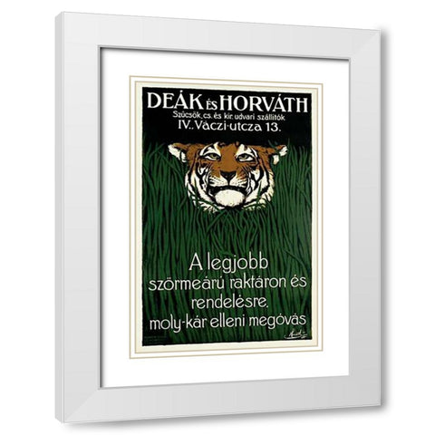 Deak es Horvath White Modern Wood Framed Art Print with Double Matting by Horvath