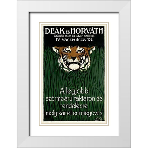 Deak es Horvath White Modern Wood Framed Art Print with Double Matting by Horvath