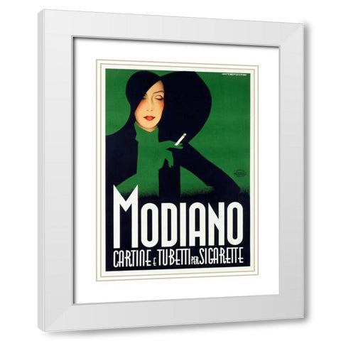 Modiano White Modern Wood Framed Art Print with Double Matting by Lenhart, Franz