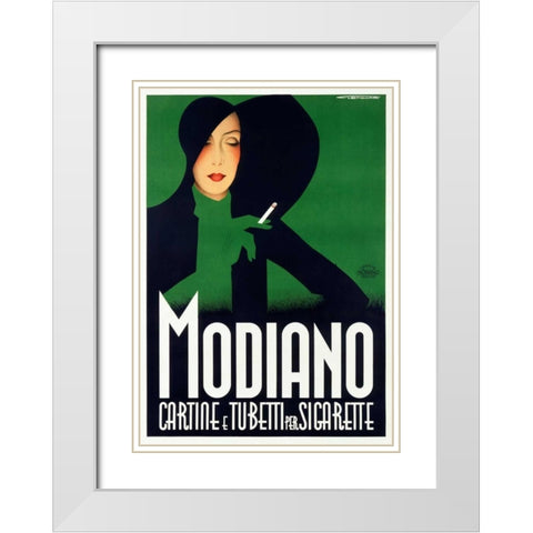 Modiano White Modern Wood Framed Art Print with Double Matting by Lenhart, Franz