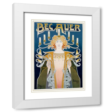 Bec Auer White Modern Wood Framed Art Print with Double Matting by Livemont, Privat