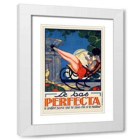 Le Bas Perfecta White Modern Wood Framed Art Print with Double Matting by Unknown