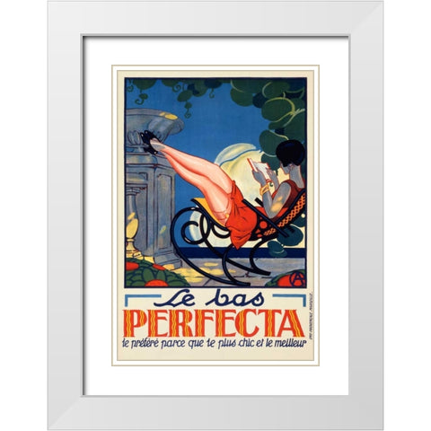 Le Bas Perfecta White Modern Wood Framed Art Print with Double Matting by Unknown