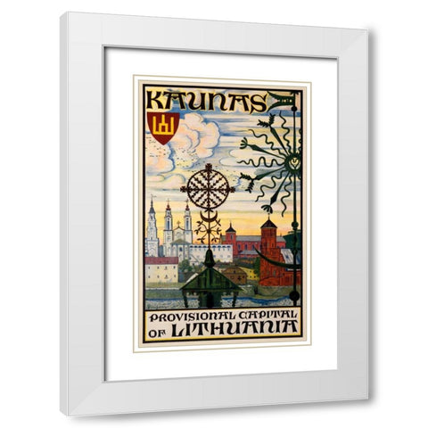 Kaunas/Lithuania White Modern Wood Framed Art Print with Double Matting by Dobuzhinsky, Mstilav