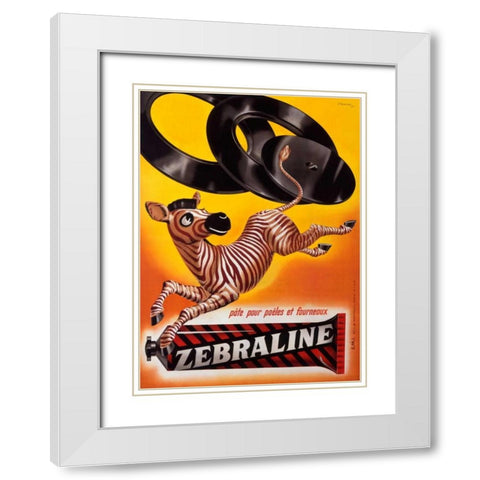 Zebraline White Modern Wood Framed Art Print with Double Matting by Gurtler