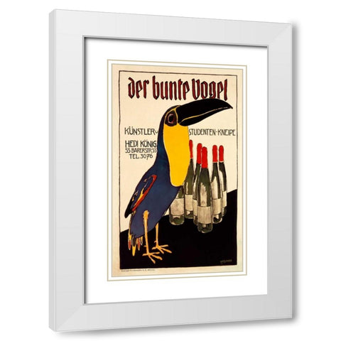 Der Bunte Vogel White Modern Wood Framed Art Print with Double Matting by Weisgerber, Albert