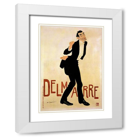 Delmarre White Modern Wood Framed Art Print with Double Matting by Barrere, Adrien