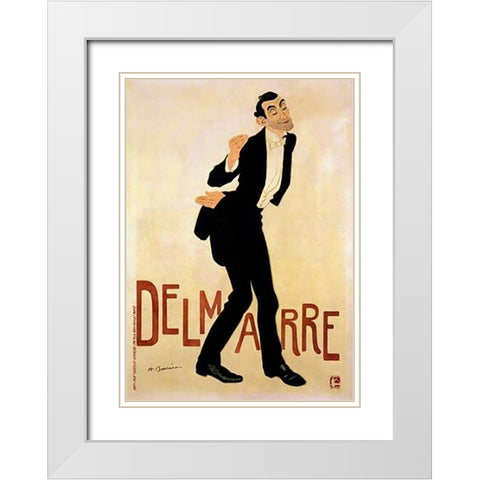 Delmarre White Modern Wood Framed Art Print with Double Matting by Barrere, Adrien