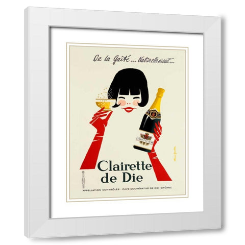 Clairette de Die White Modern Wood Framed Art Print with Double Matting by Gauthier, Alain