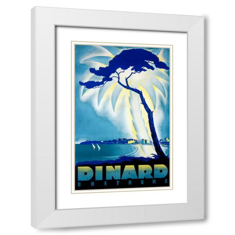 Dinard/Bretagne White Modern Wood Framed Art Print with Double Matting by Rollier, Eugene