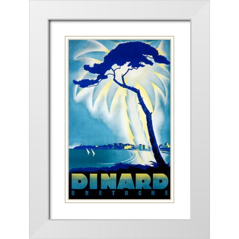 Dinard/Bretagne White Modern Wood Framed Art Print with Double Matting by Rollier, Eugene