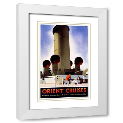 Orient Cruises White Modern Wood Framed Art Print with Double Matting by Johnson, Andrew