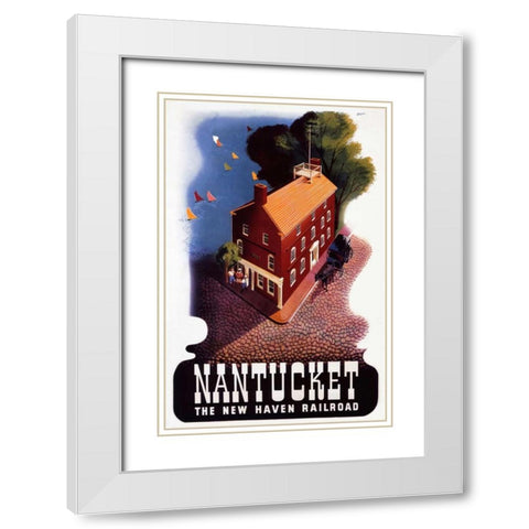 New Haven Railroad/The Berkshires White Modern Wood Framed Art Print with Double Matting by Nason, Ben