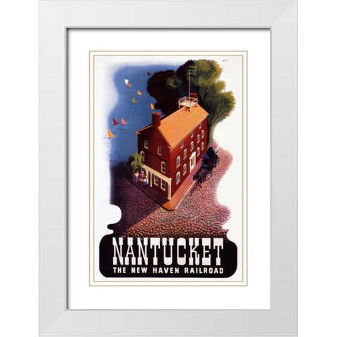New Haven Railroad/The Berkshires White Modern Wood Framed Art Print with Double Matting by Nason, Ben