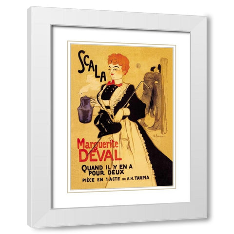 Scala Marguerite Deval White Modern Wood Framed Art Print with Double Matting by Barrere, Adrien