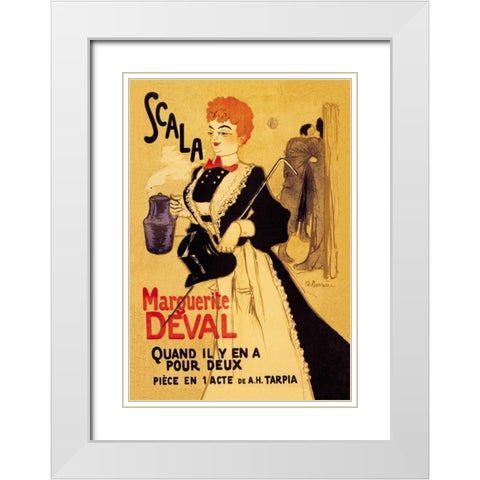 Scala Marguerite Deval White Modern Wood Framed Art Print with Double Matting by Barrere, Adrien
