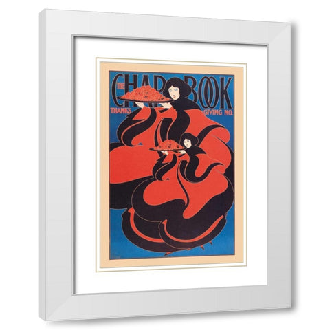 The Chap Book: Thanksgiving, 1895 White Modern Wood Framed Art Print with Double Matting by Bradley, William H.
