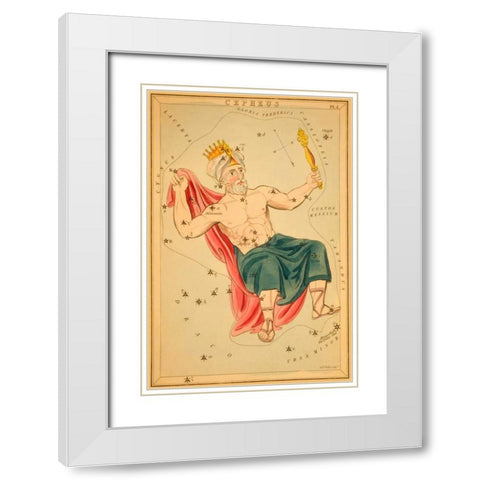 Cepheus, 1825 White Modern Wood Framed Art Print with Double Matting by Aspin, Jehoshaphat