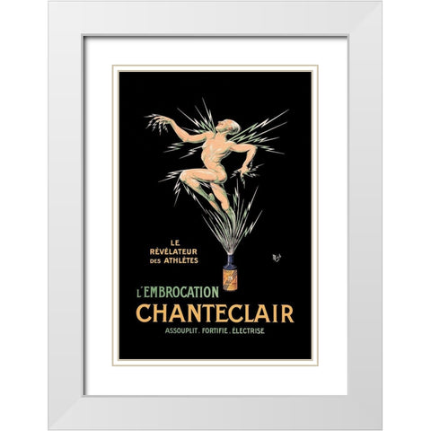 LEmbrocation Chanteclair, 1910 White Modern Wood Framed Art Print with Double Matting by Liebeaux, Michel