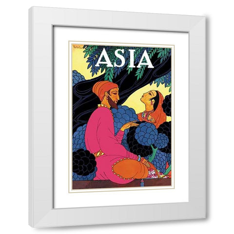 Persia Garden, 1925 White Modern Wood Framed Art Print with Double Matting by McIntosh, Frank