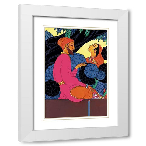 Persian Garden, 1925 White Modern Wood Framed Art Print with Double Matting by McIntosh, Frank