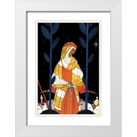 Palestine-Starlight, 1925 White Modern Wood Framed Art Print with Double Matting by McIntosh, Frank