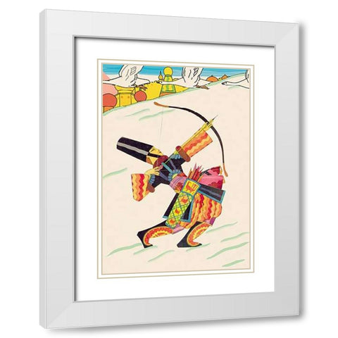 Tarban the Bowman, 1926 White Modern Wood Framed Art Print with Double Matting by McIntosh, Frank