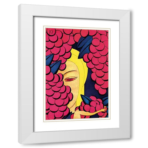 A Persian Vintage, 1926 White Modern Wood Framed Art Print with Double Matting by McIntosh, Frank