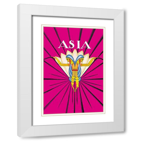 Indian Dance, 1927 White Modern Wood Framed Art Print with Double Matting by McIntosh, Frank