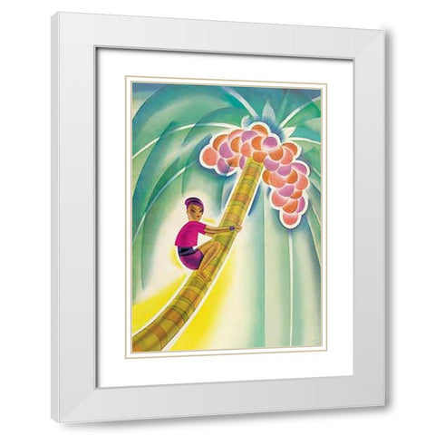 Coco-Palm, 1930 White Modern Wood Framed Art Print with Double Matting by McIntosh, Frank