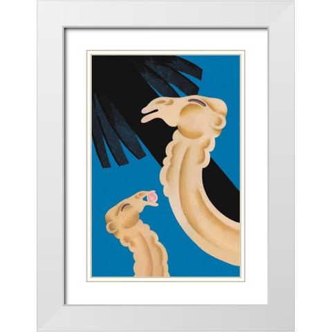 Forbidden Fruit, 1930 White Modern Wood Framed Art Print with Double Matting by McIntosh, Frank