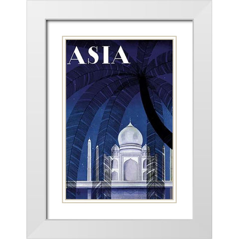 In Agra with Title, 1930 White Modern Wood Framed Art Print with Double Matting by McIntosh, Frank