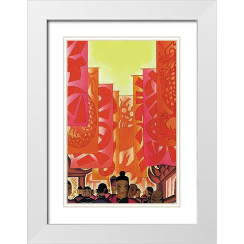 Old China, 1930 White Modern Wood Framed Art Print with Double Matting by McIntosh, Frank