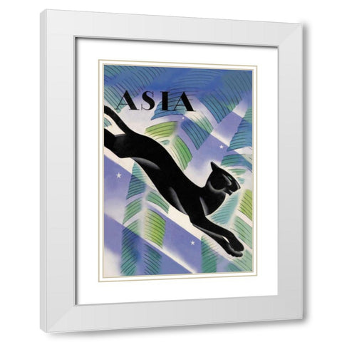 Malayan Night, 1931 White Modern Wood Framed Art Print with Double Matting by McIntosh, Frank