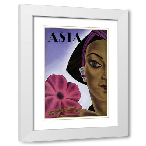 Sumatran Mode in Millinery with Title, 1931 White Modern Wood Framed Art Print with Double Matting by McIntosh, Frank
