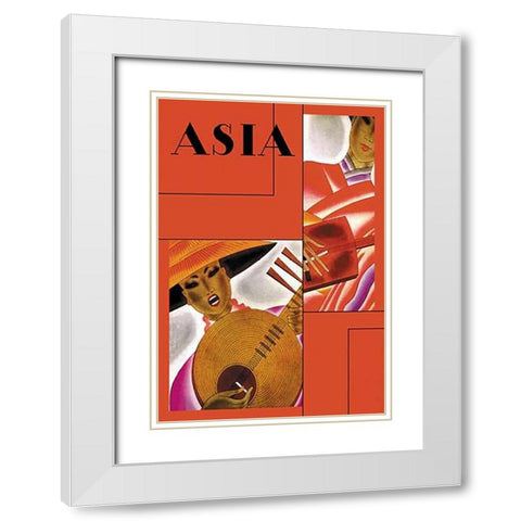 Japanese InstMapsent Player with Title, 1931 White Modern Wood Framed Art Print with Double Matting by McIntosh, Frank