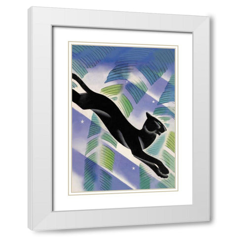 Malayan Night, 1931 White Modern Wood Framed Art Print with Double Matting by McIntosh, Frank