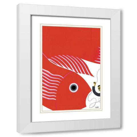 The Fish-Kite No Title, 1933 White Modern Wood Framed Art Print with Double Matting by McIntosh, Frank